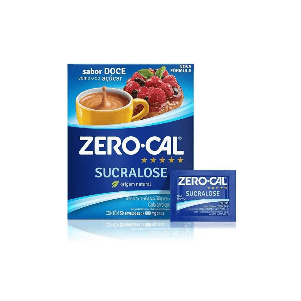 Adoçante em Pó Sucralose Zero Cal com 50 sachês 0,6g