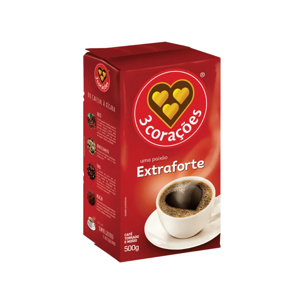 Café Extra Forte a Vácuo 3 Corações 500g