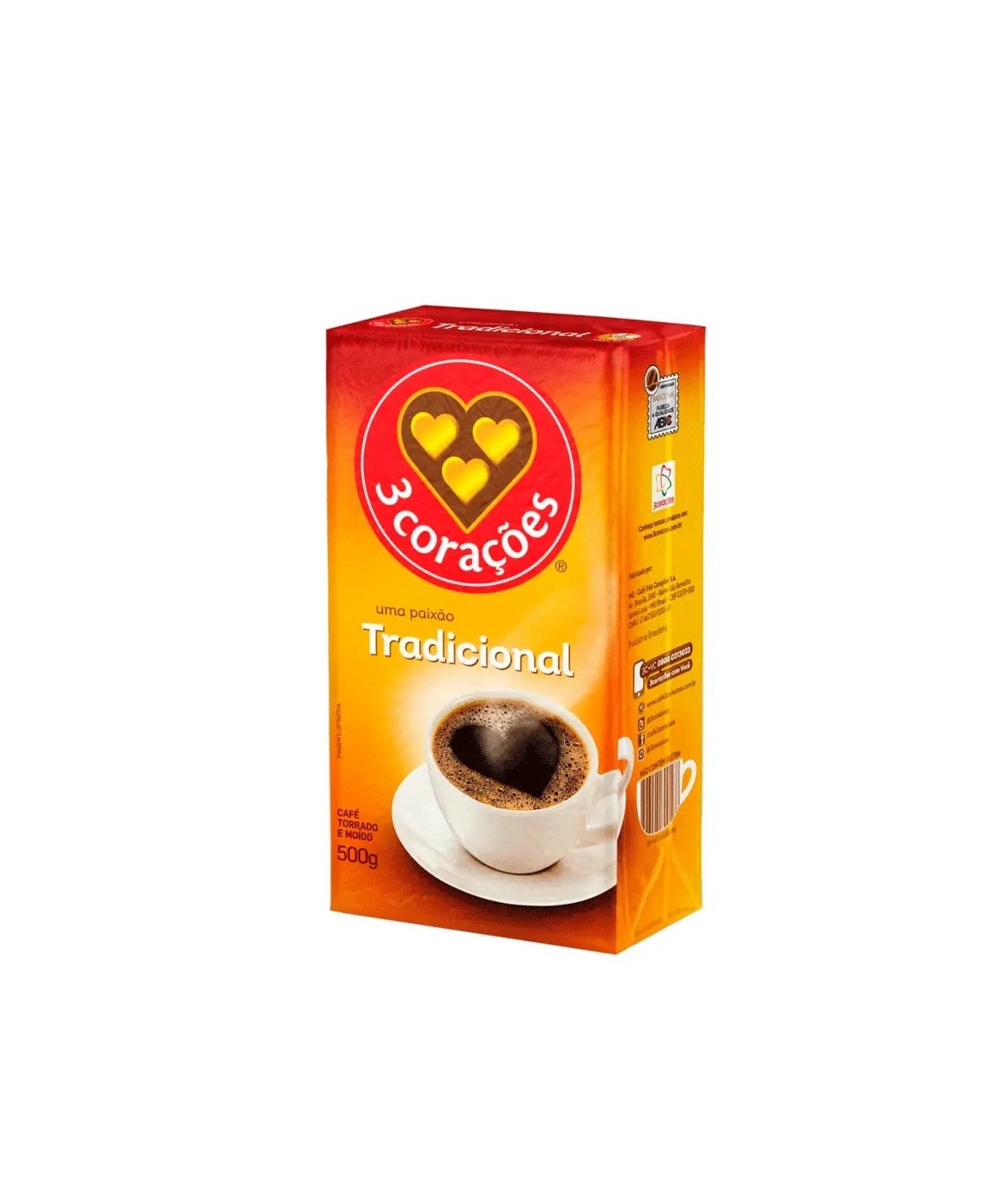 Café Tradicional á Vácuo 3 Corações 500g