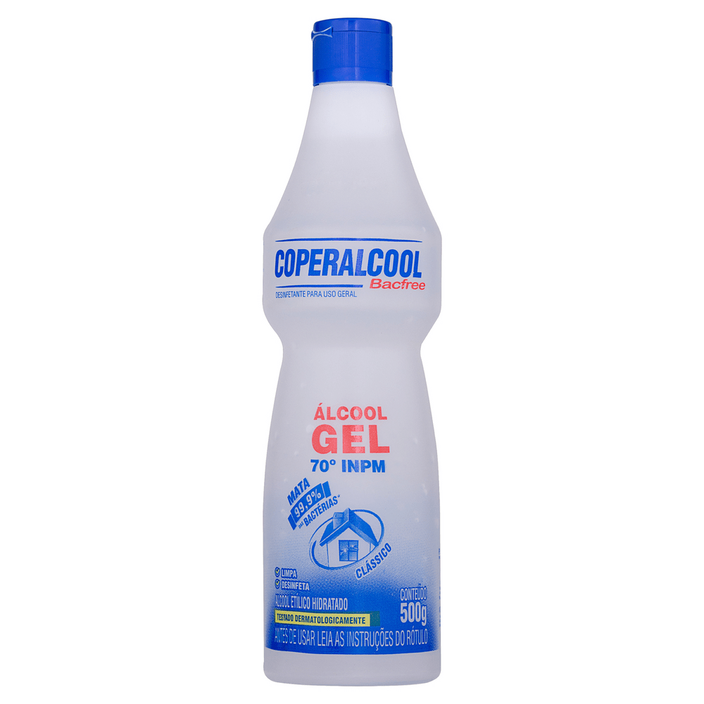 Álcool em Gel 70º INPM Bacfree Coperalcool 500g Desinfetante