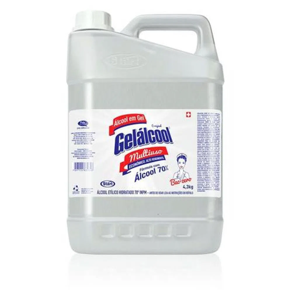 Álcool em Gel 70º INPM 4,3kg Gelálcool Start Bactericida Desinfetante