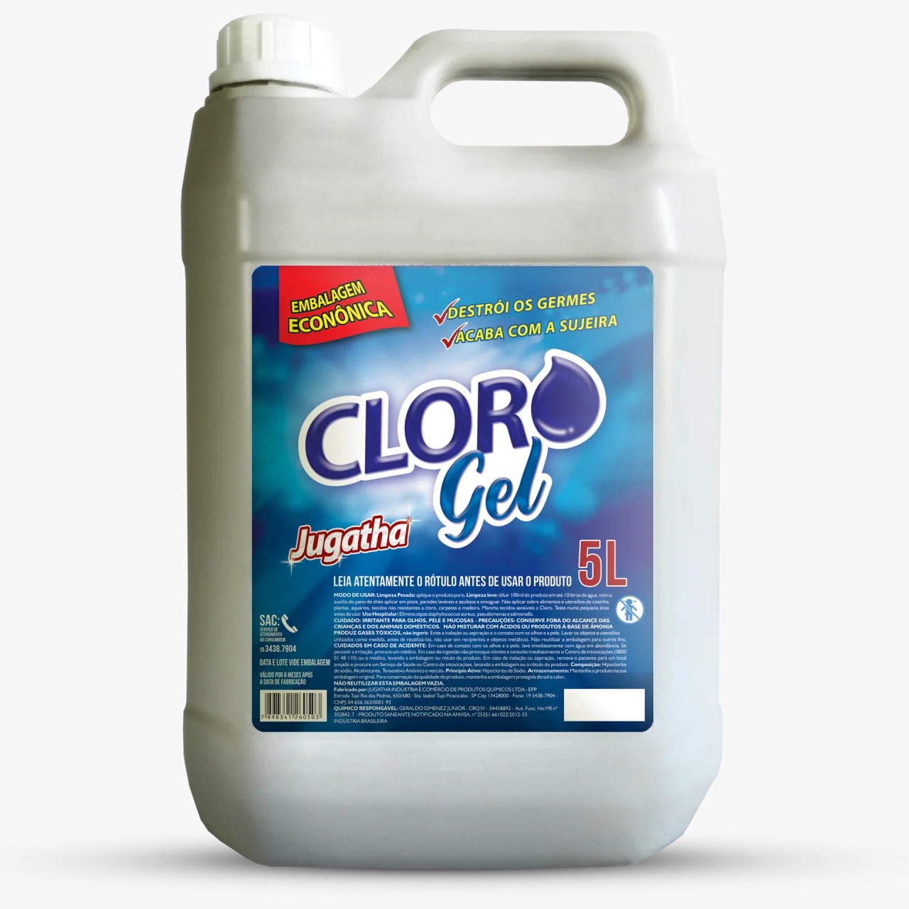 Cloro Gel Limp 5 Litros Jugatha