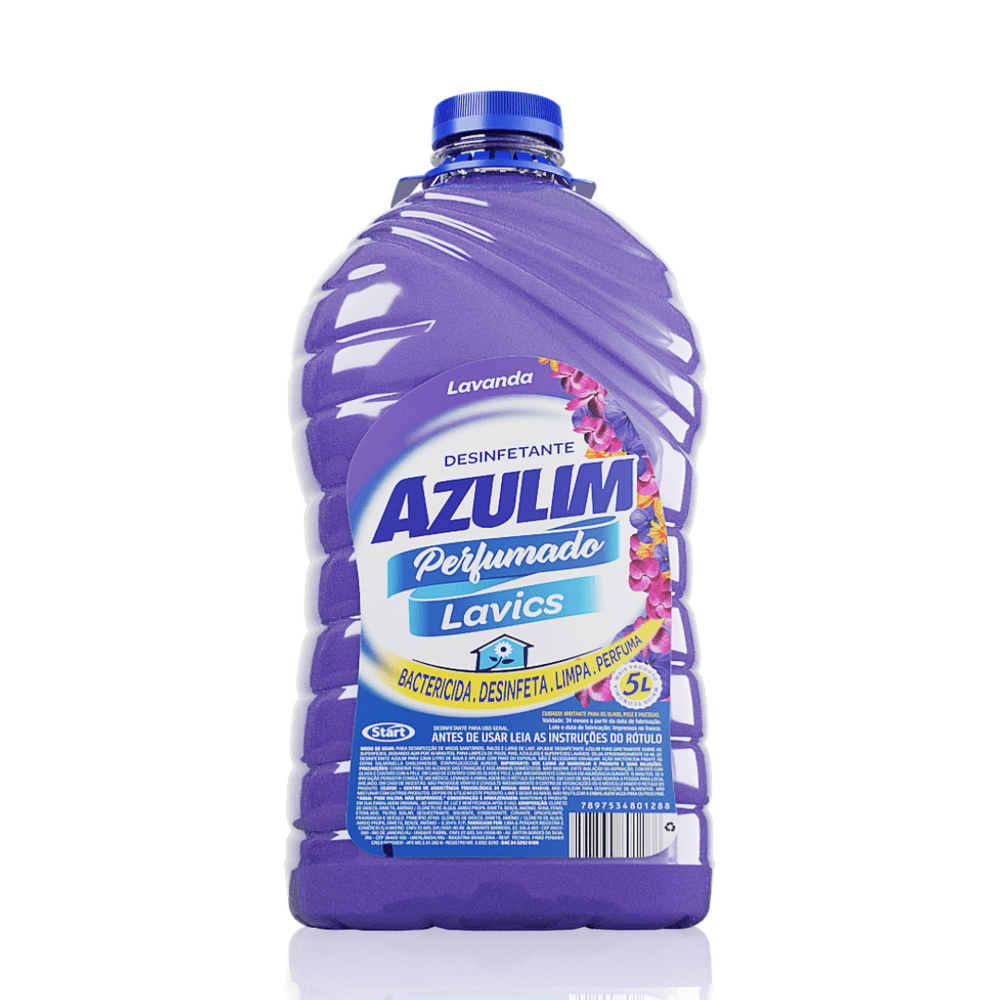 Desinfetante Lavanda Lavics Azulim 5 Litros