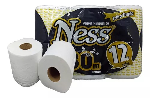 Papel Higiênico Ness 12 Rolos de 30m Folha Dupla