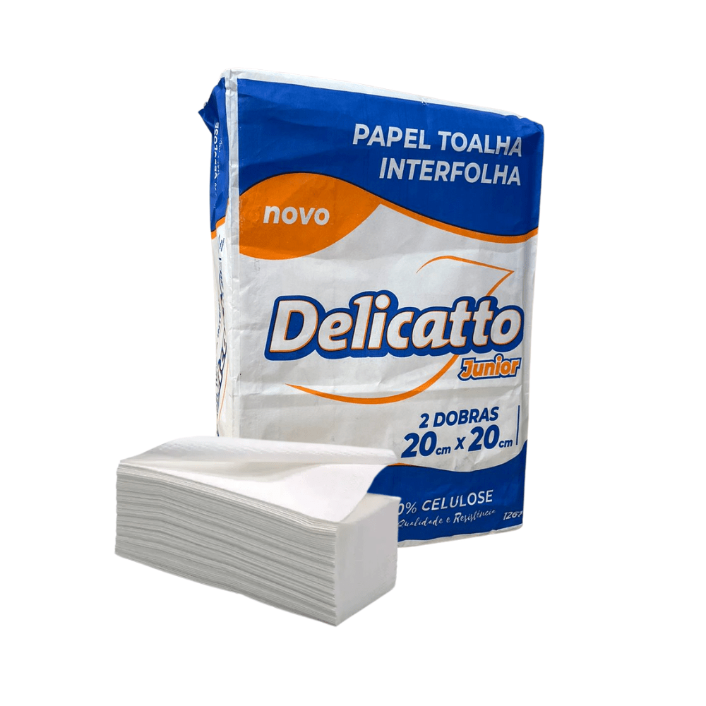 Papel Toalha Interfolha Delicatto Junior 2 Dobras 750 Folhas Simples