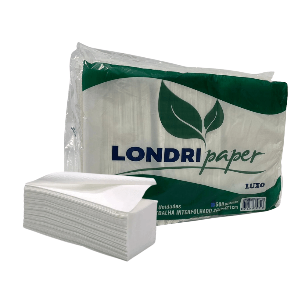 Papel Toalha Interfolha Londripaper 2 Dobras 1.000 Folhas Simples