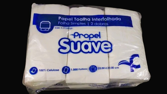 Papel Toalha Interfolha Propel 2 Dobras 1.000 Folhas Simples Suave