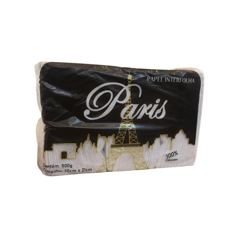 Papel Toalha Interfolha Paris 2 Dobras Folha Simples 500g