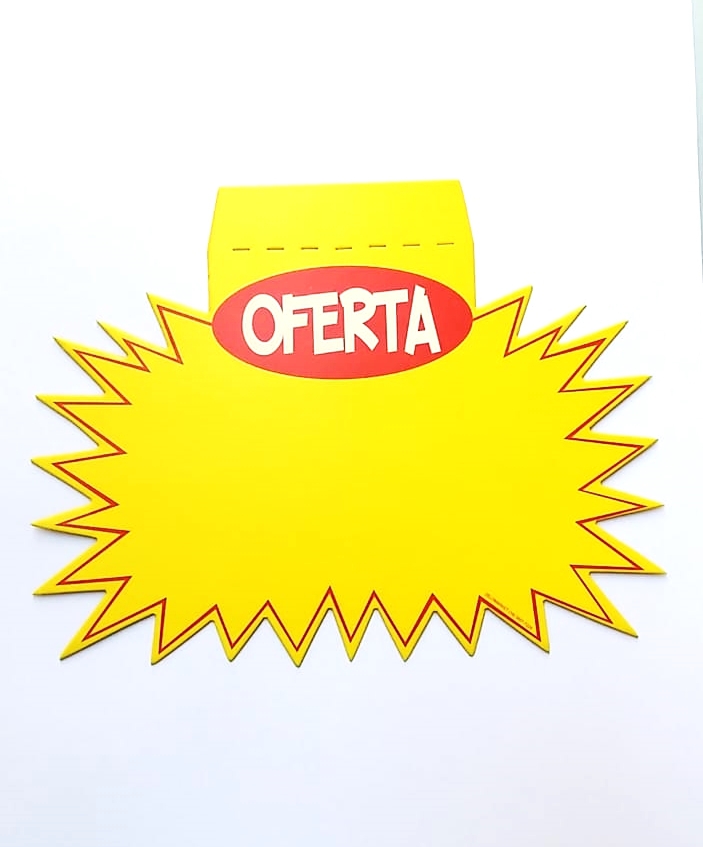 Cartaz Splash Oferta Central Com Aba Duplex 19,5x15,5 cm