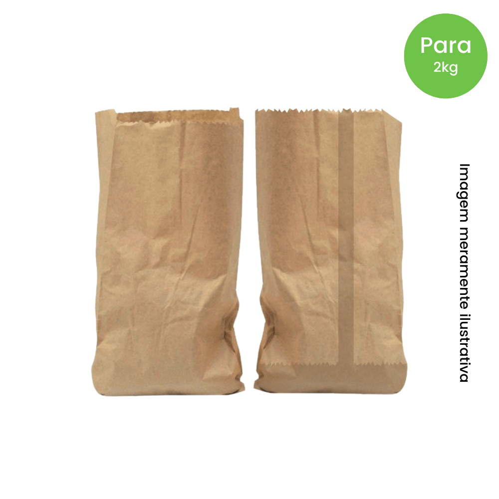 Saco Para Pão Kraft Liso de 2kg Embalebem 500 Unidades 40X32 38g