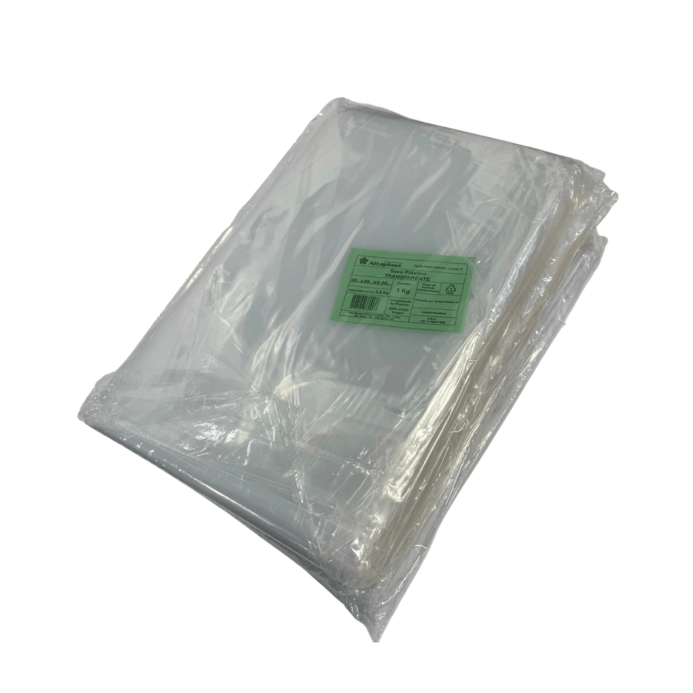 Saco Plástico Transparente 20x30 Altaplast Embalagem 5kg